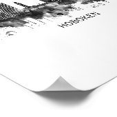 Hoboken New Jersey Skyline BW Poster (Hoek)