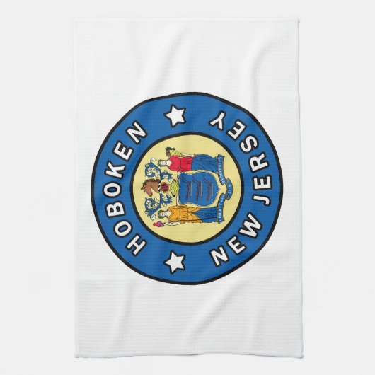 Hoboken New Jersey Theedoek (Verticaal)