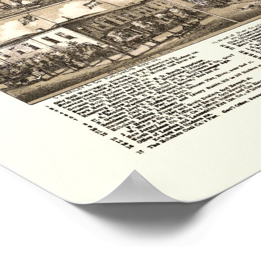 Hoboken, NJ Panoramic Map - 1881 Poster (Hoek)