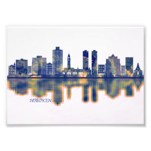 Hoboken Skyline Foto Afdruk