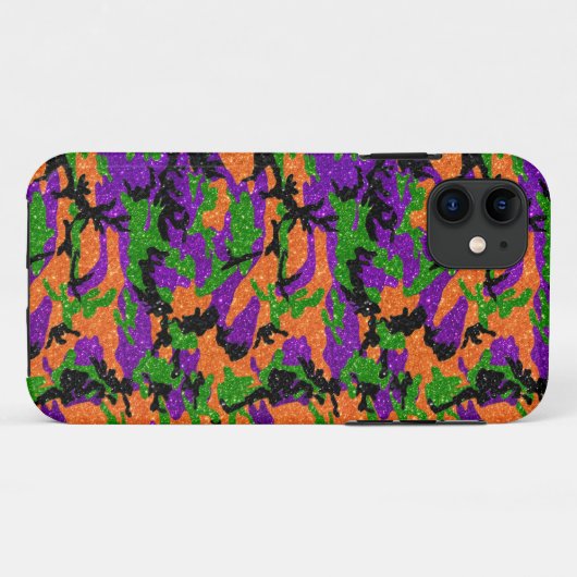 HOC Monster Glitter Halloween Edition Camo Case-Mate iPhone Case (Achterkant (horizontaal))