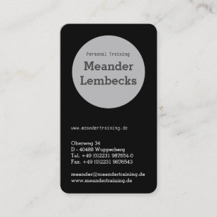 Hochformat Typo Karten Visitekaartje