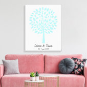 Hochzeitsbaum, Wedding tree, Hochzeitsgästebuch Canvas Afdruk (Insitu (Woonkamer))