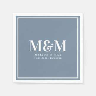 Hochzeitsservietten Dusty Blue 01 Servet