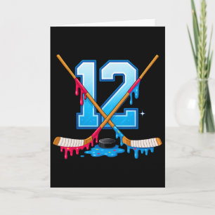 Hockey 12-jarige ijsdruppel jeugd 12e verjaardag kaart