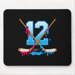Hockey 12-jarige ijsje drip jeugd 12e verjaardag muismat