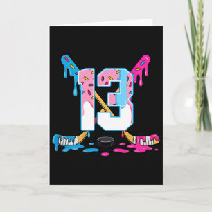 Hockey 13 jaar oude ijsdruppel 13e verjaardag K Kaart