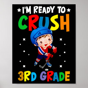 Hockey 3e klas terug naar school jongens kinderen poster