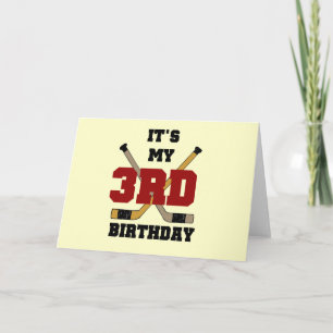Hockey 3e verjaardag Tshirts en geschenken Kaart