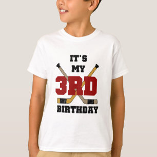 Hockey 3ème anniversaire Tshirts et cadeaux