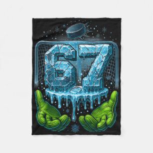 Hockey 67 Zes Zeven Grappig Zes Zeven 6 7 Gen Alph Fleece Deken