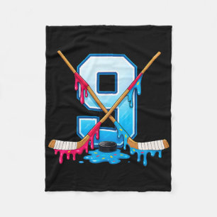 Hockey 9 Jaar Oude Ijs Drip Jeugd 9e Verjaardag Fleece Deken