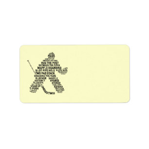 Hockey-Adresetiketten Etiket