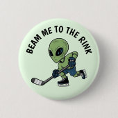 Hockey Alien  Ronde Button 5,7 Cm (Voorkant)