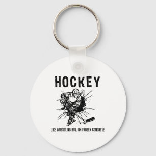 Hockey als worstelen maar op bevroren beton Grappi Sleutelhanger