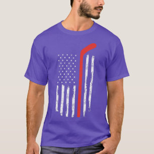 Hockey American Flag Hockey T-shirt