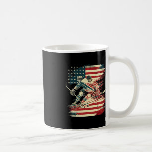 Hockey American Flag Patriotic USA Koffiemok