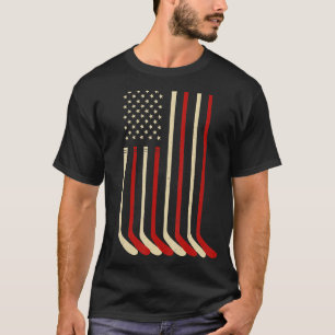 Hockey  American USA Flag Ice Hockey Stick T-shirt