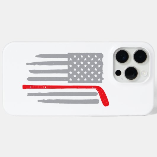 Hockey Amerikaanse vlag Case-Mate iPhone Case (Achterkant (horizontaal))