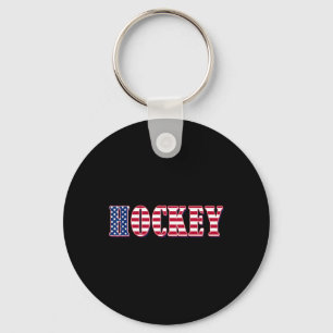 Hockey Amerikaanse vlag - Hockey Sleutelhanger