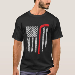 Hockey Amerikaanse Vlag Hockey T-shirt