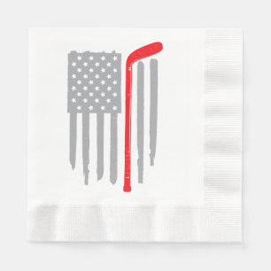 Hockey Amerikaanse vlag Servet