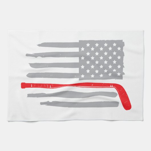 Hockey Amerikaanse vlag Theedoek (Horizontaal)