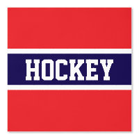 HOCKEY Athletic Helder Rood Wit Marine Blauwe Stre