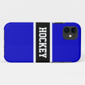 HOCKEY Athletic Royal Blauw Wit Sportieve Strepen Case-Mate iPhone Case (Achterkant (horizontaal))