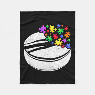Hockey Autism Puzzle Mannen Vrouwen Kinder Autisme Fleece Deken