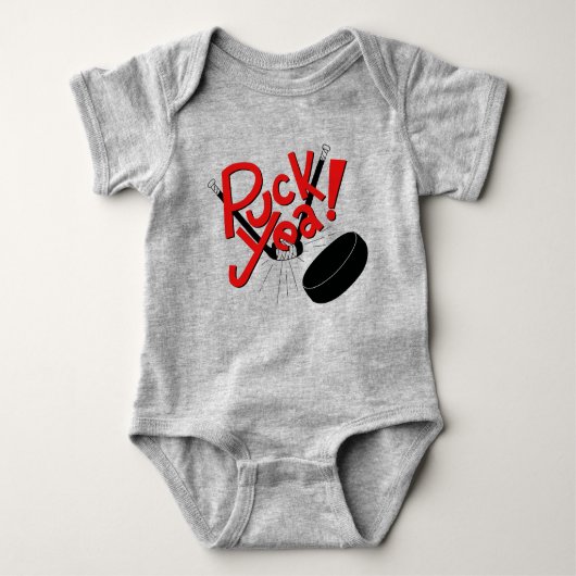 Hockey baby grappige outfit romper (Voorkant)