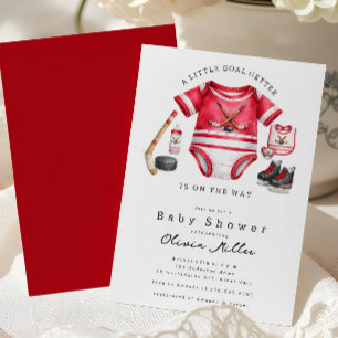 Hockey baby shower uitnodiging