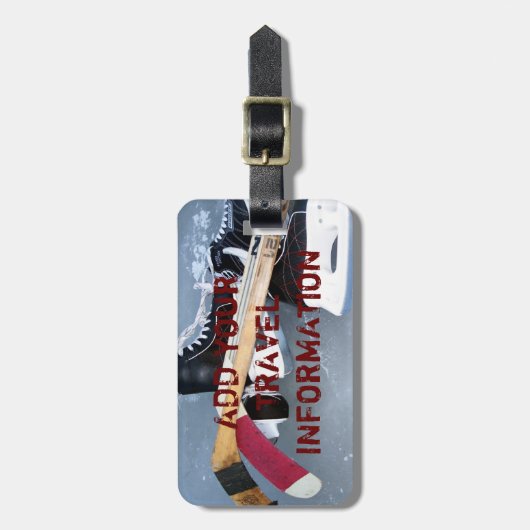 Hockey Bagagelabel (Voorkant verticaal)