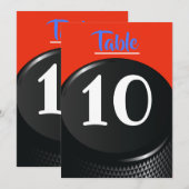 HOCKEY Bar Mitzvah tabelnummer Kaart (Voorkant / Achterkant)