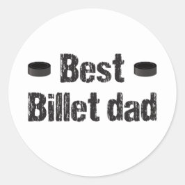 Hockey Beste Billet Papa Ronde Sticker