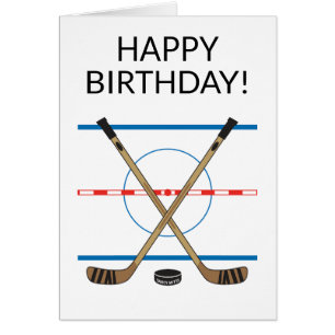 Hockey Birthday Hockey Sticks op Center Ice