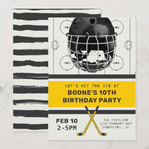 Hockey Birthday Invitation   Hockey Party Kaart