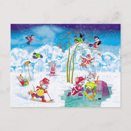 hockey briefkaart (Voorkant)