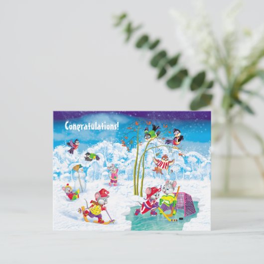 hockey briefkaart (Staand voorkant)