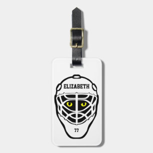 Hockey Cat Eyes Helmet Bagagelabel
