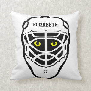 Hockey Cat Eyes Helmet Pillow Kussen