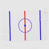 Hockey Center Ice & Blue Lines Golfhanddoek (Horizontaal)