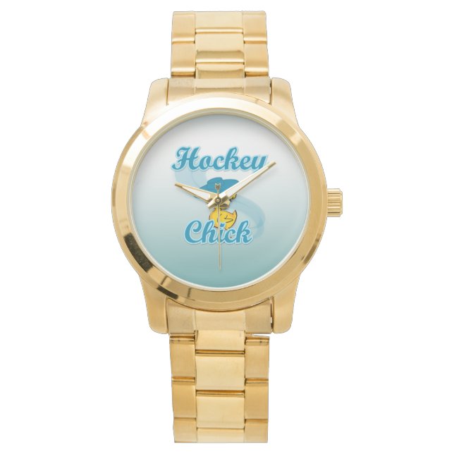 Hockey Chick #3 Horloge (Voorkant)