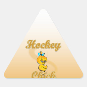 Hockey Chick Driehoek Sticker