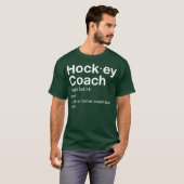 Hockey Coach Fun Sport Coaching Definition T-shirt (Voorkant volledig)