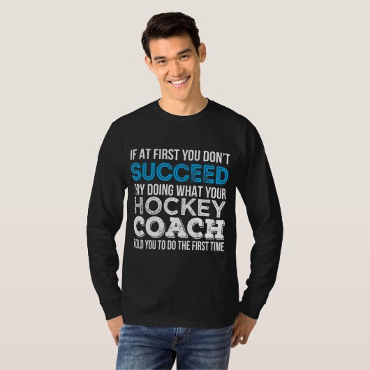 Hockey Coach Funny Gift T-shirt (Voorkant volledig)