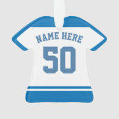 Hockey Coach Name & Number Jersey Ornament (achterkant)