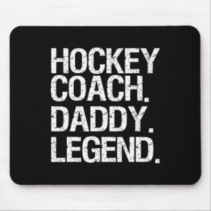 Hockey Coach Papa Legend Ice Hockey Speler Gift Muismat