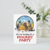 Hockey Critter Classic Party Uitnodiging (Staand voorkant)