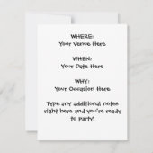 Hockey Critter Classic Party Uitnodiging (Achterkant)